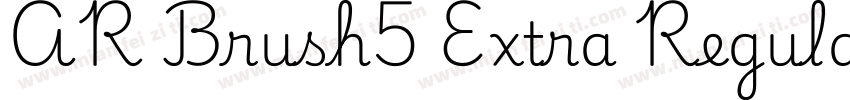 AR Brush5 Extra Regular字体转换